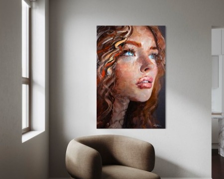 Limerick en intérieur - 100 x 150 cm - Peinture acrylique et résine sur métal