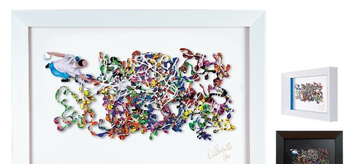 Thinking outside the box # Jackson Pollock - 50 x 35  cm - Oeuvre sur papier en 3D