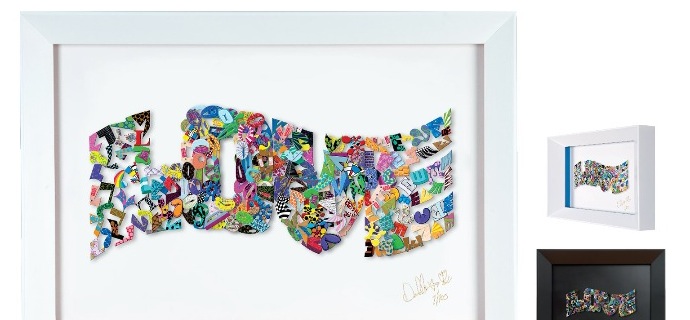 Love letters - 50 x 35  cm - Oeuvre sur papier en 3D