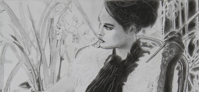 La Parisienne - 15,6" x 19,5" - Work on paper