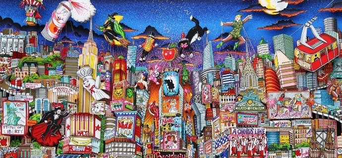 Bright lights, big city Broadway - 100 x 80 cm - Sérigraphie 3D