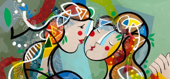 L’unité des sens - 39" x 31,2" or 9,3" x 11,7" – Lacquer on aluminium
