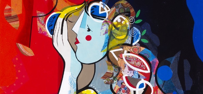 Des instants d’éternité - 39" x 31,2" or 9,3" x 11,7" – Lacquer on aluminium
