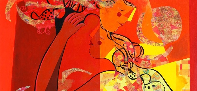 L’amour royal - 9,3" x 11,7" – Lacquer on aluminium