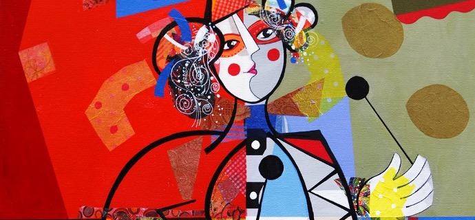 Les mondes cachés - 39" x 31,2" or 9,3" x 11,7" – Lacquer on aluminium