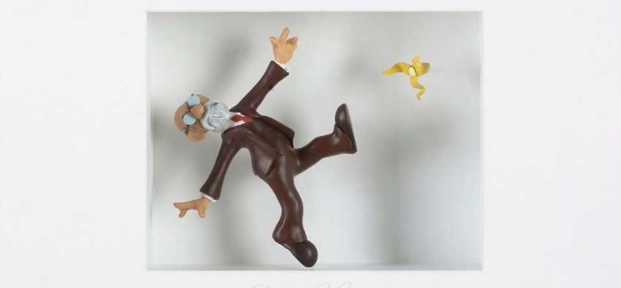 Freudian slip - 72 x 67 x 19 cm - Shadow box