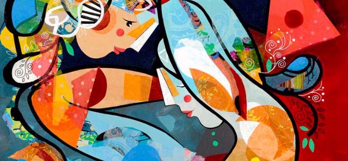Rêves de mariée - 39" x 31,2" or 9,3" x 11,7" – Lacquer on aluminium