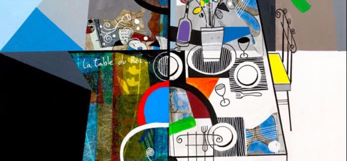 La table du roi - 39" x 47" / 39" x 31,2" or 9,3" x 11,7" – Lacquer on aluminium