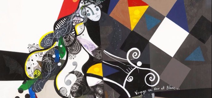 Voyage en noir et blanc - 39" x 47" / 39" x 31,2" or 9,3" x 11,7" – Lacquer on aluminium