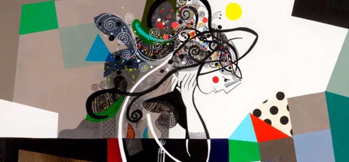 Le bain de la mariée - 39" x 47" / 39" x 31,2" or 9,3" x 11,7" – Lacquer on aluminium