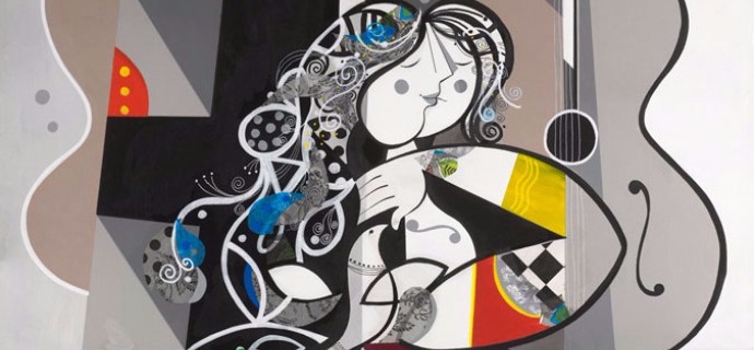 Mon âme soeur - 39" x 47" / 39" x 31,2" or 9,3" x 11,7" – Lacquer on aluminium