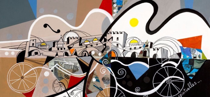 Sensations spirituelles - 39" x 47" / 39" x 31,2" or 9,3" x 11,7" – Lacquer on aluminium