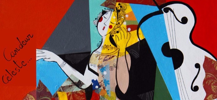 Candeur céleste - 39" x 47" / 39" x 31,2" or 9,3" x 11,7" – Lacquer on aluminium