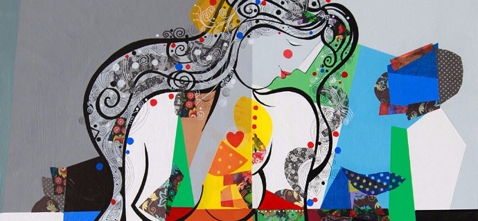 Les délices de mon amour - 39" x 47" / 39" x 31,2" or 9,3" x 11,7" – Lacquer on aluminium