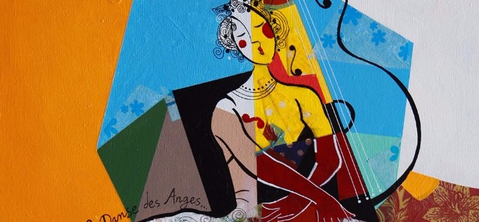 La danse des anges - 39" x 47" / 39" x 31,2" or 9,3" x 11,7" – Lacquer on aluminium