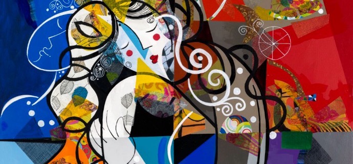 Intimité - 39" x 47" / 39" x 31,2" or 9,3" x 11,7" – Lacquer on aluminium