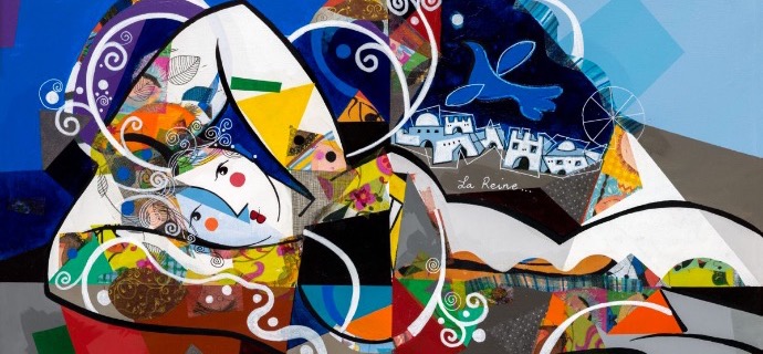 La reine - 39" x 47" / 39" x 31,2" or 9,3" x 11,7" – Lacquer on aluminium