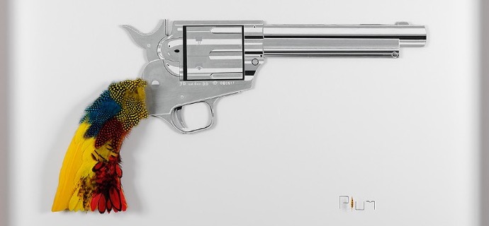 Bang Bang - 120 x 80 cm - Plumes et dessin