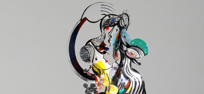 Evolution - 34" x 14" x 18" - Sculpture aluminium 3D