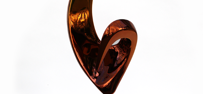 Coquette - 68 cm  – Bronze poli miroir