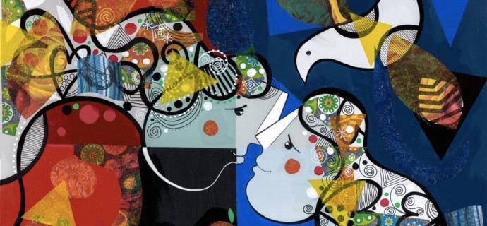Connection - 39" x 31" – Lacquer on aluminium