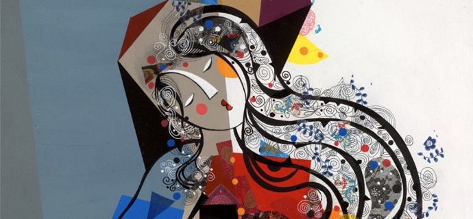 Le secret de mes rêves - 31" x 39" – Lacquer on aluminium