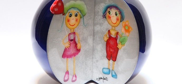 Love apple - SOLD OUT - 23 cm - Sculpture en céramique