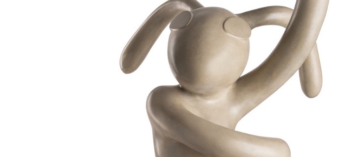 Lapin - Sculpture en bronze