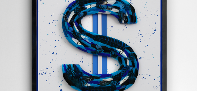 A$ $OON A$ PO$$IBLE - Blue Splash - 100 x 70 cm - Plumes et dessin