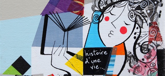 Histoire d'une vie - 20 x 20 cm - Acrylique sur toile