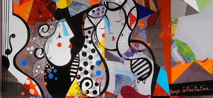 Douce Délectation - 39" x 31" - Lacquer on aluminium