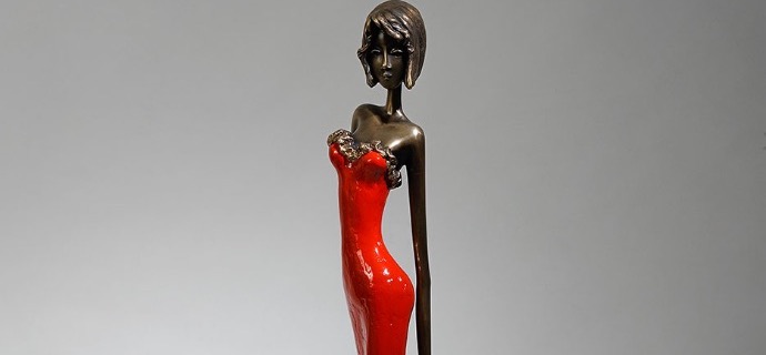 Gladys - 98 cm - Sculpture en bronze