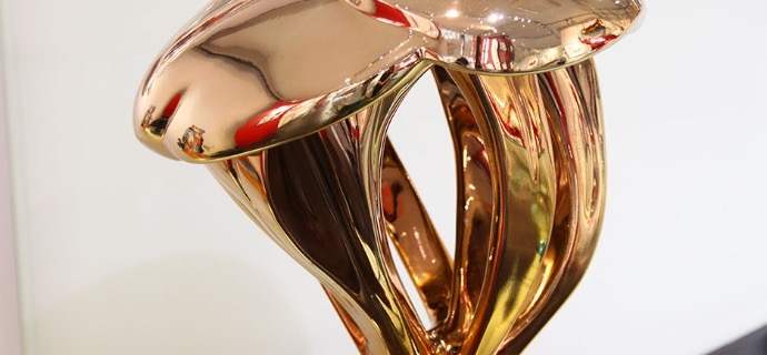Méduse - 52 x 32 cm  – Bronze poli miroir