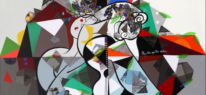 Plus loin que tes rêves - 39" x 31" - Lacquer on aluminium