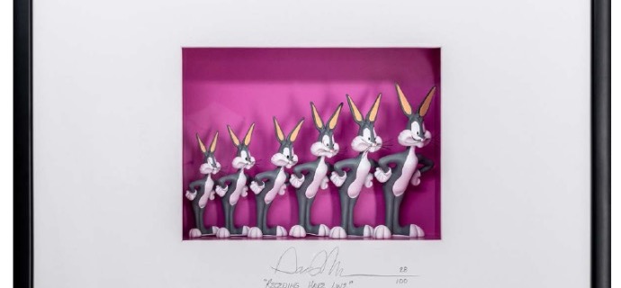 Receding Hare Line - 68 x 64 cm - Shadow Box