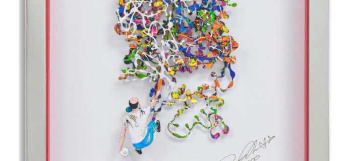 Homage to Jackson Pollock - 39 x 42 cm - papercut 3D