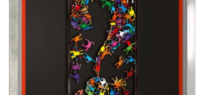 Thinking outside the box - Haring - 50 x 35 cm - papercut 3D
