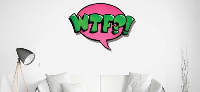 WTF ?! - 69 x 98 cm - Wood Sculpture