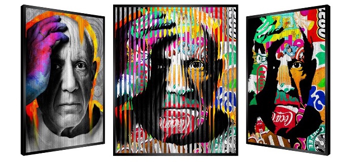 People and brand - Picasso - Kinetic Pop art - 36,5 x 36,5 cm