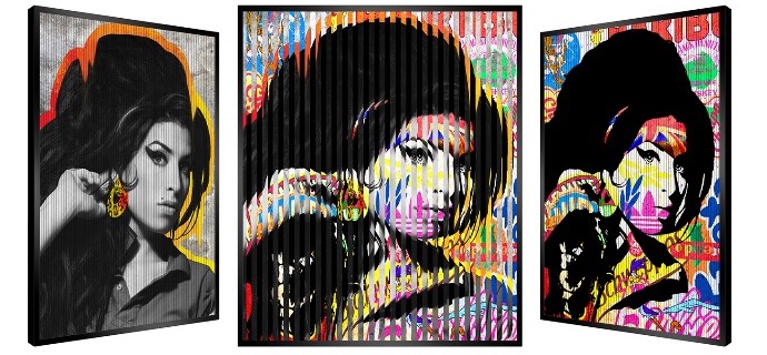 People and brand - Amy Winehouse - Kinetic Pop art - 36,5 x 36,5 cm