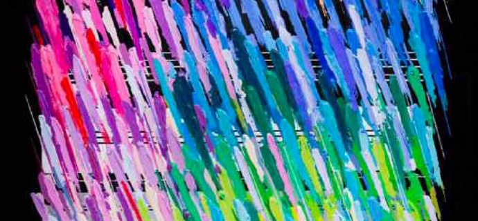 Notes Black - Vertical - 71" x 47" - Monotype