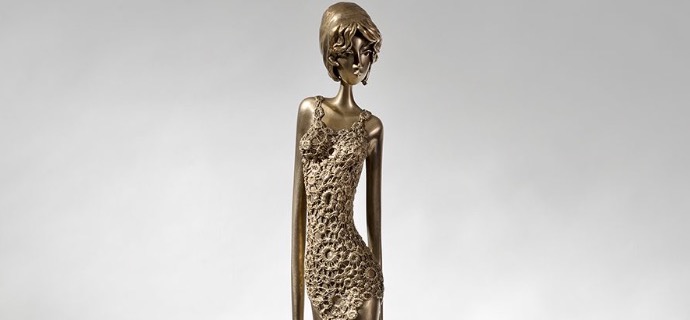 Mercedes - 100 cm - Sculpture en bronze