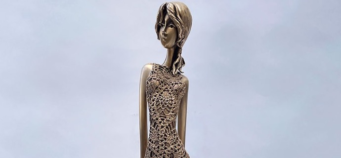 Capucine - 39" - Bronze sculpture,