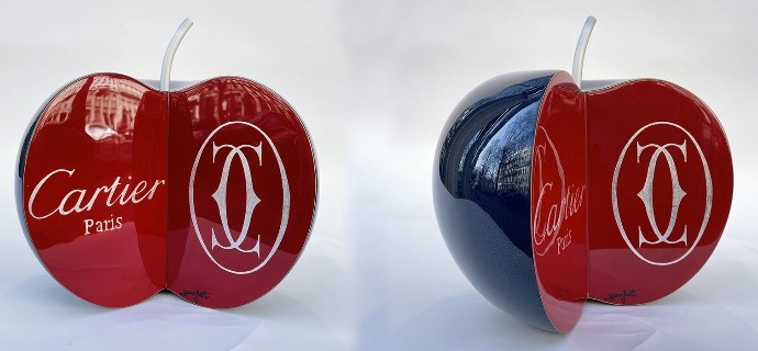 Dark blue jewel - 23 cm - Sculpture en céramique