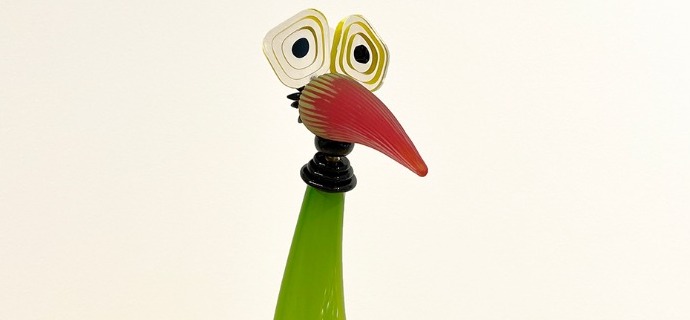 Pingouin - Sculpture en verre - 55 x 30 cm