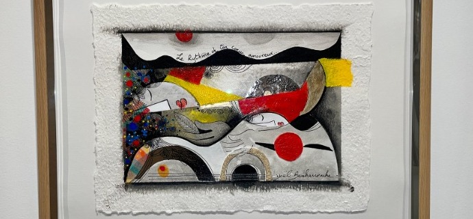 Le rythme de ton coeur amoureux - 12" x 16" - Mix media