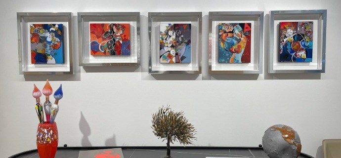 Laques - 39" x 31,2" or 9,3" x 11,7" – Lacquer on aluminium