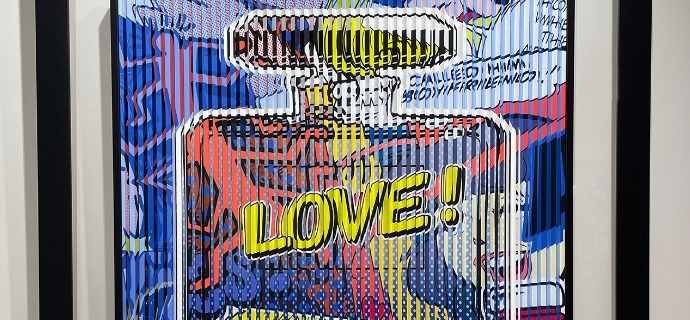 Love spray - Kinetic Pop art - 69 x 69 cm