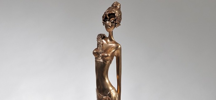 Coralie - 39" - Bronze sculpture,