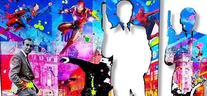 My name is James - Technique mixte - 100 x 100 cm